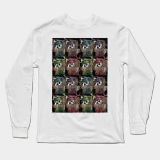 Cartoon Cat Warhol Long Sleeve T-Shirt